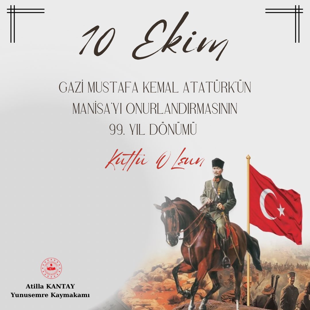 Gazi Mustafa Kemal Atatürk’ün Manisa’ya Teşrifinin 99. Yıldönümü Kutlamaları Başladı